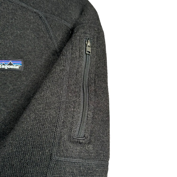 Patagonia Womens Quarter Zip Better Sweater Charcoal Gray M Embroidered - Picture 3 of 9